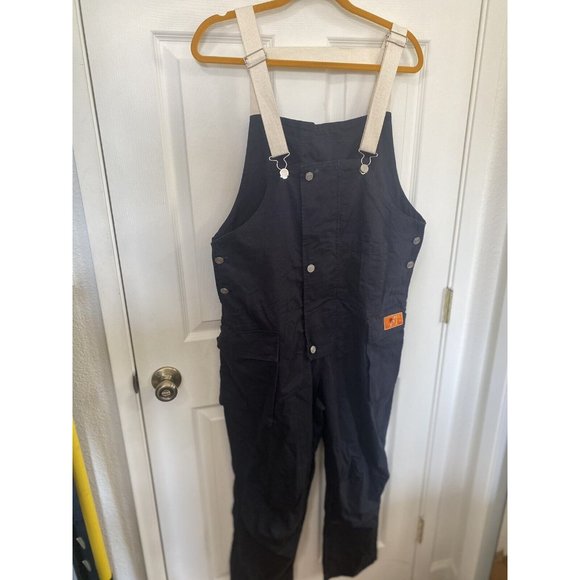 New Wave street culture Design by inflation  Overalls Sz L Black NWT - Picture 4 of 7
